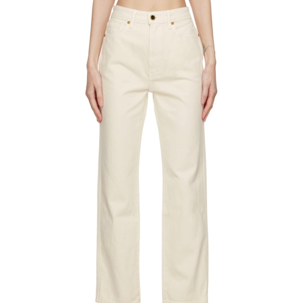 Khaite Abigail Jeans (Ivory)
